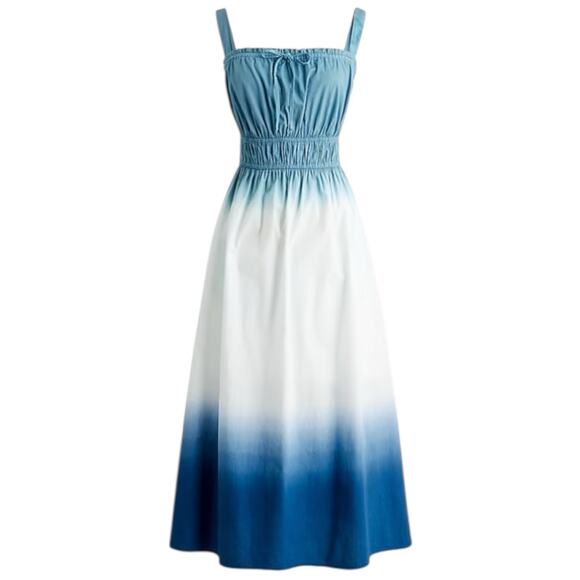 J. Crew Dresses & Skirts - NWT J. Crew Ombré Dip Dye Midi Dress Blue Size Medium